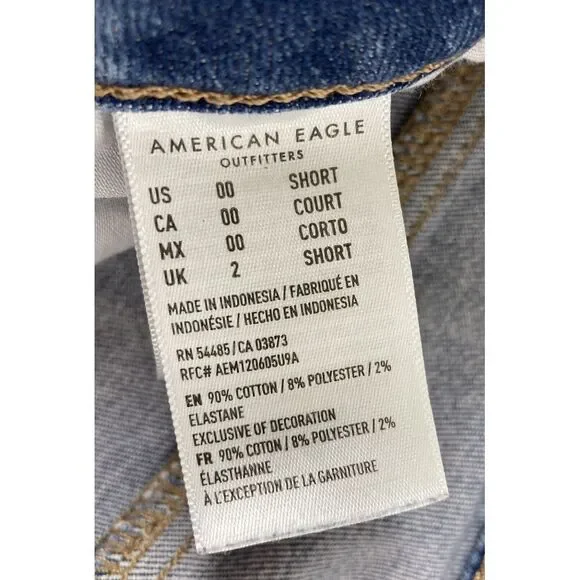 American Eagle Next Level Stretch Hi Rise Jegging Distressed Size 00 Short - Picture 5 of 8